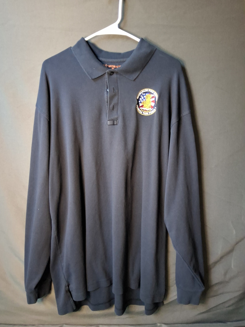 5.11 Tactical Miami‎ Dade Navy Long-Sleeve Polo with Embroidered Patch